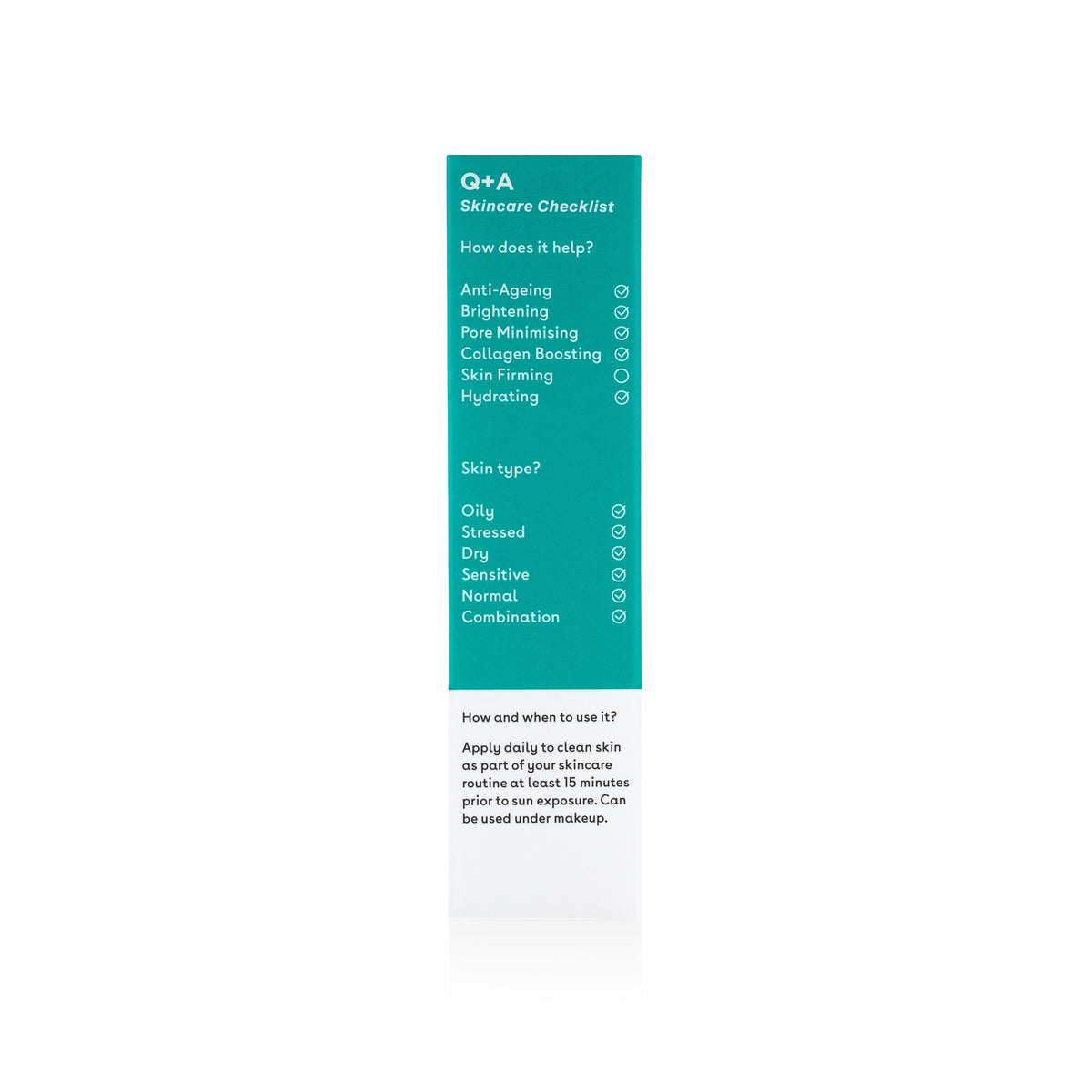 Q+A Niacinamide SPF 50 Créme Solaire quotidien équilibrant
