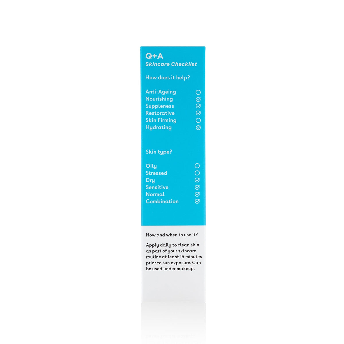 Q+A Squalane SPF 50 Crème Solaire Hydratante Quotidienne