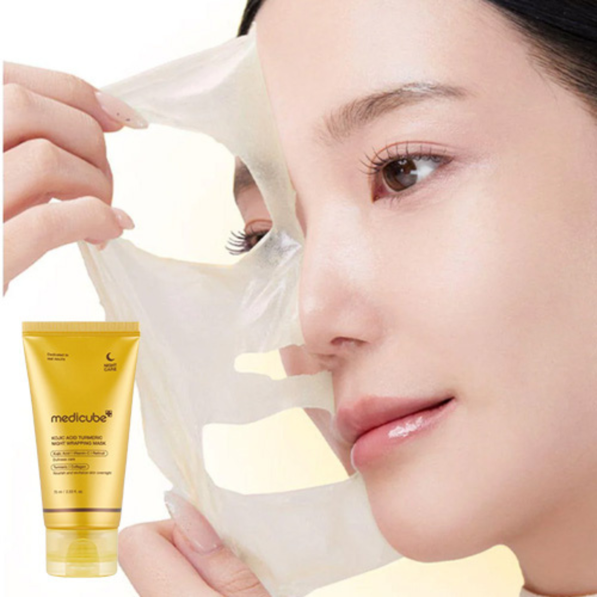 MEDICUBE KOJIC ACID TURMERIC NIGHT WRAPPING MASK 75ML