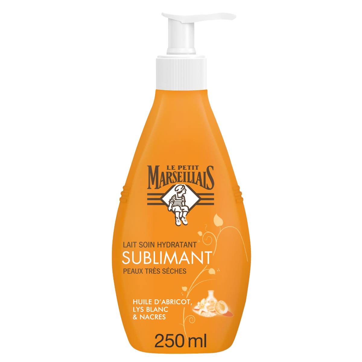 Le Petit Marseillais Lait Corps Nacré Sublimant Huile d'Abricot, Lys Blanc & Nacres