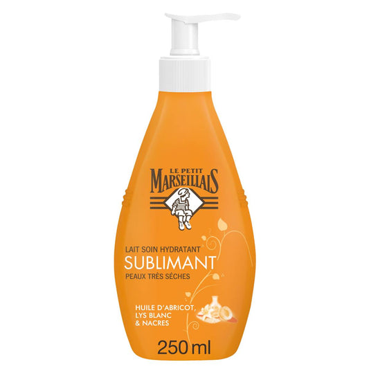 Le Petit Marseillais Lait Corps Nacré Sublimant Huile d'Abricot, Lys Blanc & Nacres