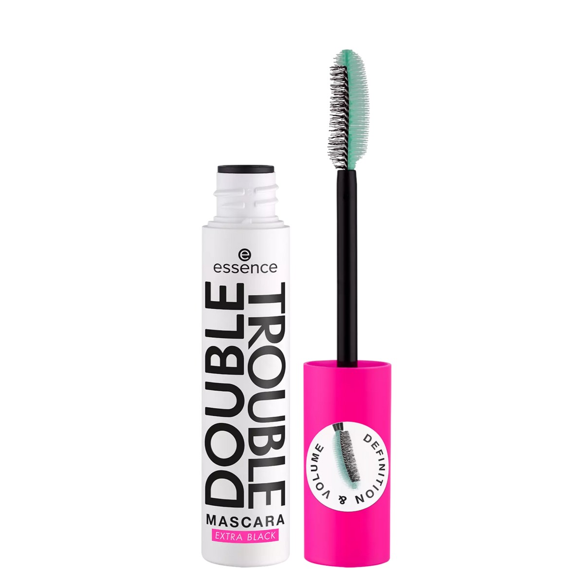 ESSENCE DOUBLE TROUBLE MASCARA EXTRA BLACK