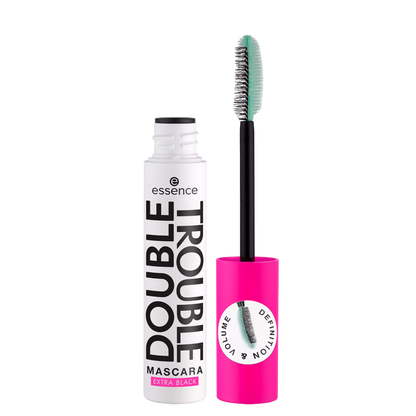 ESSENCE DOUBLE TROUBLE MASCARA EXTRA BLACK
