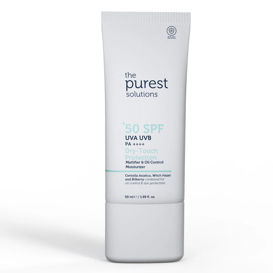 The Purest Solutions Matte Finish Sunscreen For Oily Skin 50+ SPF Dry Touch Protection - Mattifying & Oil-Control Moisturizer