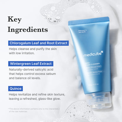 Medicube Zero Foam Cleanser 120ml – Nettoyant Visage Doux & Purifiant