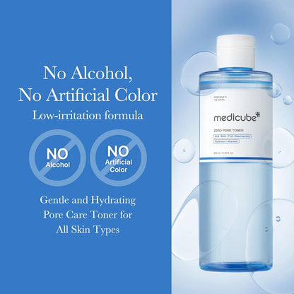 Medicube Zero Pore Toner with AHA BHA PHA & Niacinamide – Korean Exfoliating Toner 250ml
