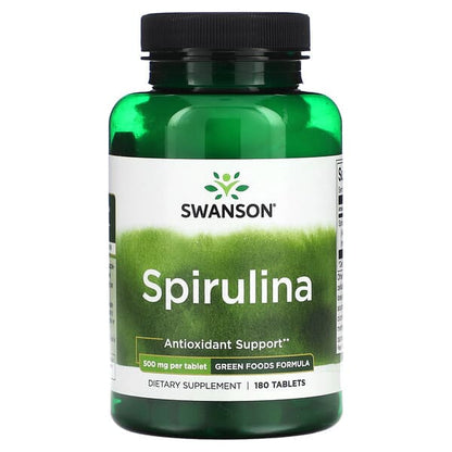 Swanson - Spirulina, 500 mg, 180 Tablets