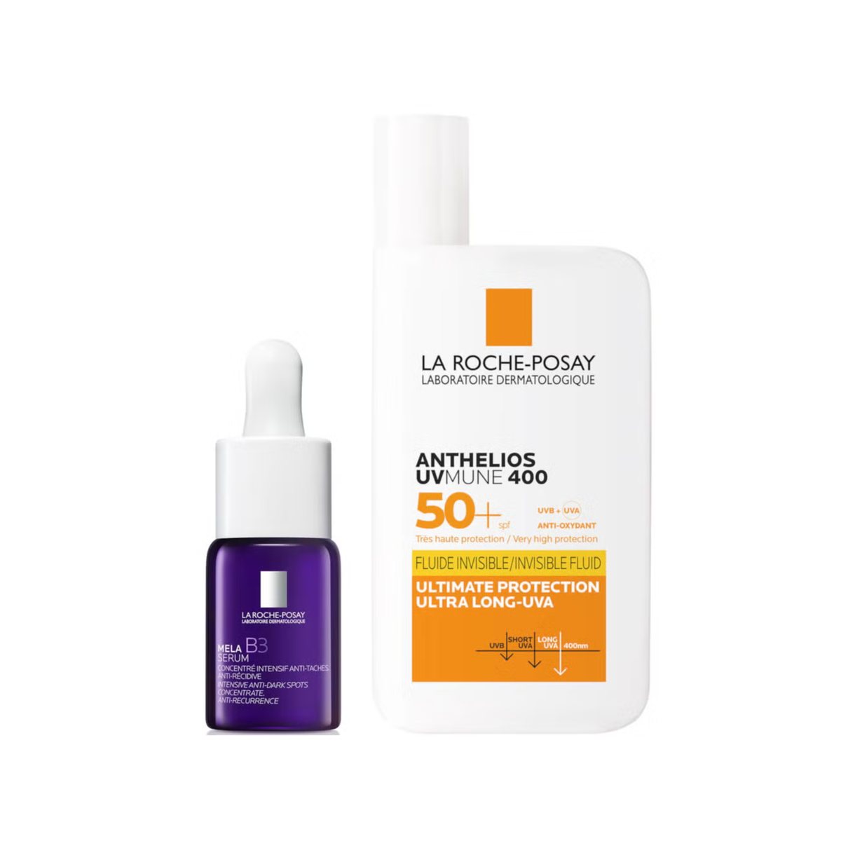 La Roche-Posay Anthelios UVMune 400 SPF 50+ 50ml and Mela B3 Serum 10ml with Hyperpigmentation Duo