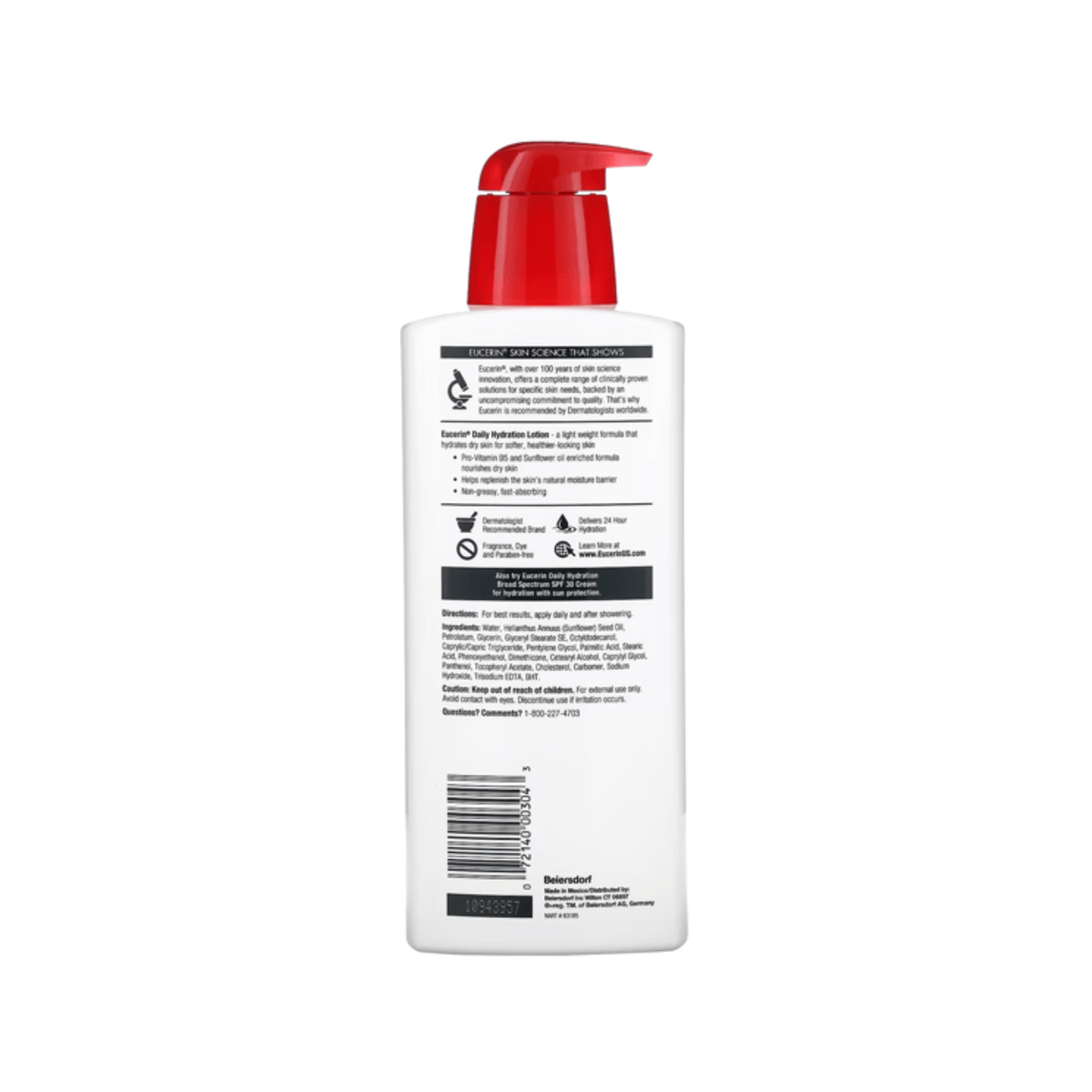 Eucerin – Daily Hydration Lotion, Fragrance Free – 500ml