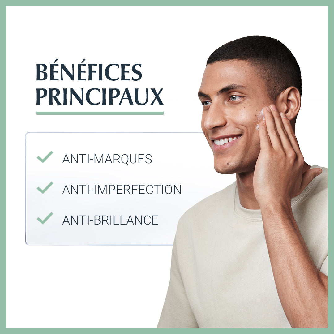 benefice principaux de EUCERIN DERMOPURE TRIPLE ACTION GEL NETTOYANT 150ml