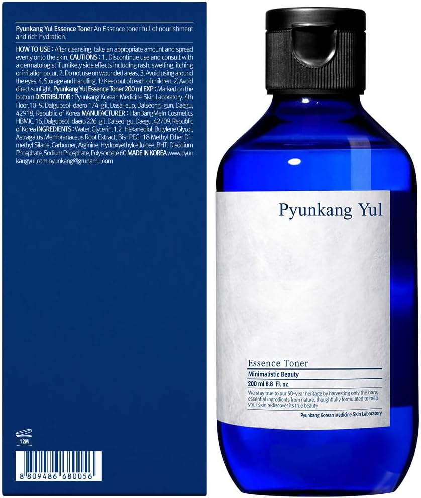 Pyunkang Yul Toner Essence – Hydratant Visage, Zéro Irritation