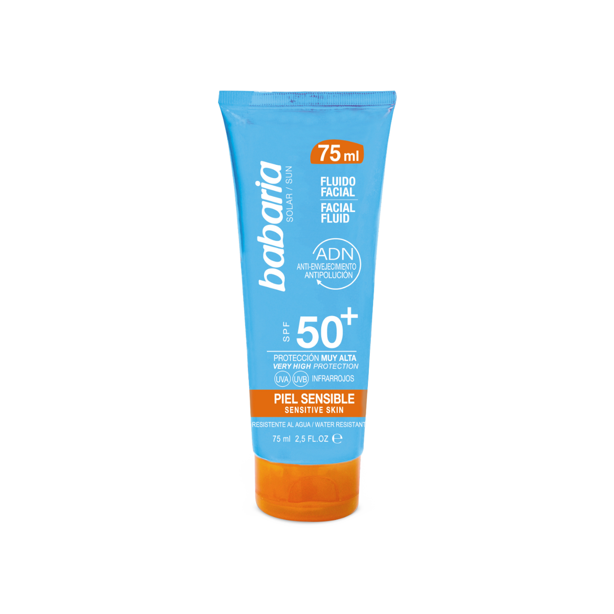 BABARIA Creme Visage Sensitive Fluide Protection Solaire SPF 50