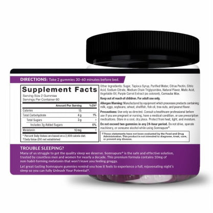Somnapure Great-Tasting Melatonin Gummies 60 Gummies