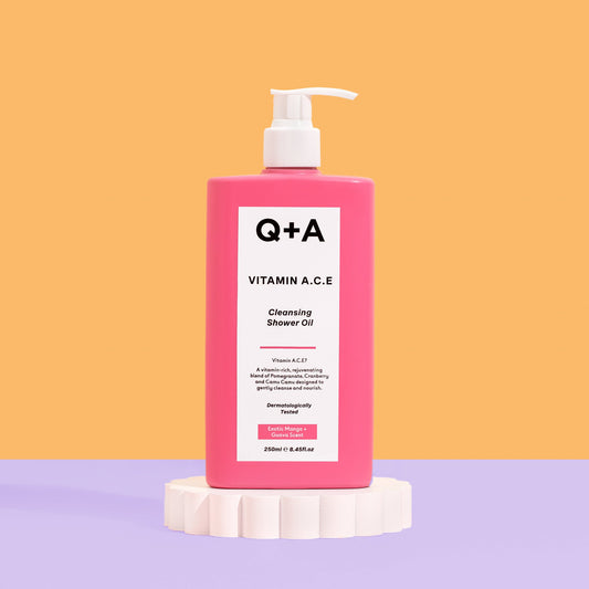 Q+A Vitamin A.C.E Cleansing Shower Oil