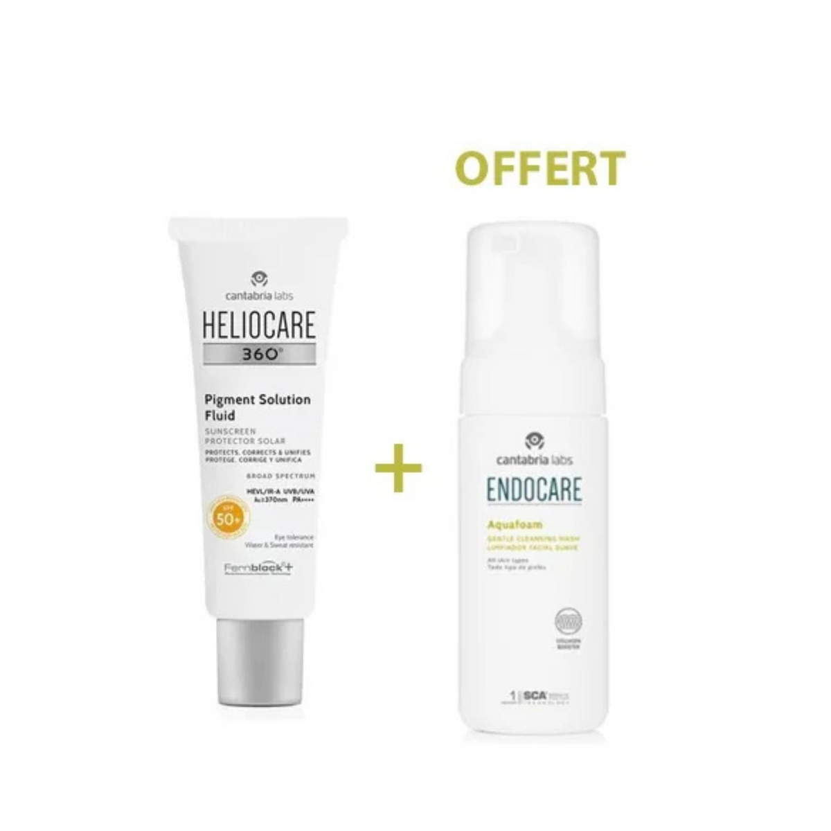 HELIOCARE PACK PROMO 360° HELIOCARE PIGMENT SOLUTION FLUIDE + ENDOCARE AQUAFOAM