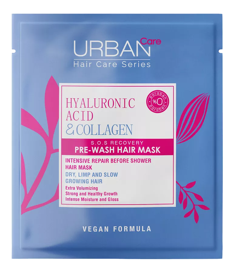 URBAN CARE  MASQUE RÉPARATEUR AVANT LAVAGE ACIDE HYALURONIQUE & COLLAGÈNE 50ml
