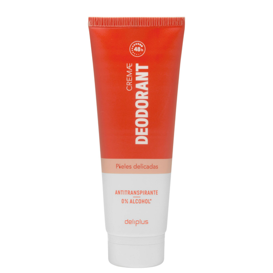 Déodorant crème peau délicate Deliplus anti-transpirant 0 % alcool