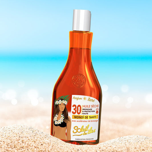 Huile Seche Bronzage et Protection - Soleil des iles