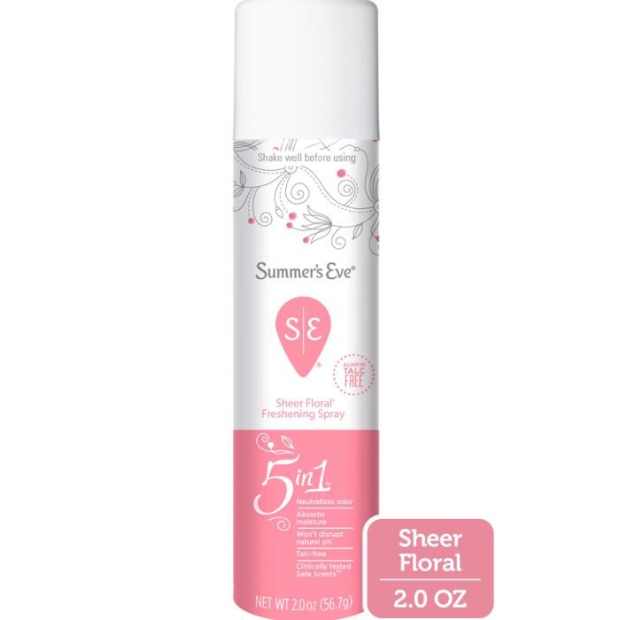 SUMMER'S EVE sheer floral freshening spray