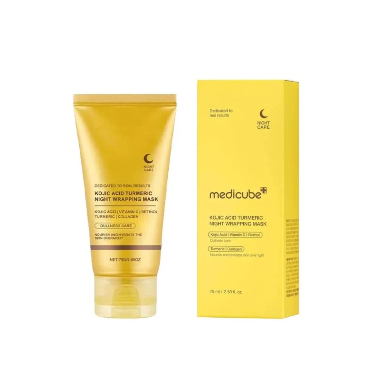 MEDICUBE KOJIC ACID TURMERIC NIGHT WRAPPING MASK 75ML