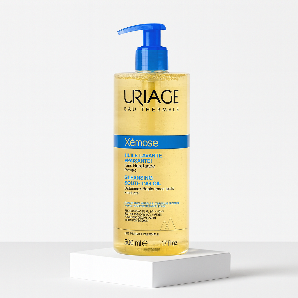 URIAGE Xémose Huile Nettoyante Apaisante – Visage & Corps 500 ml & 1 L