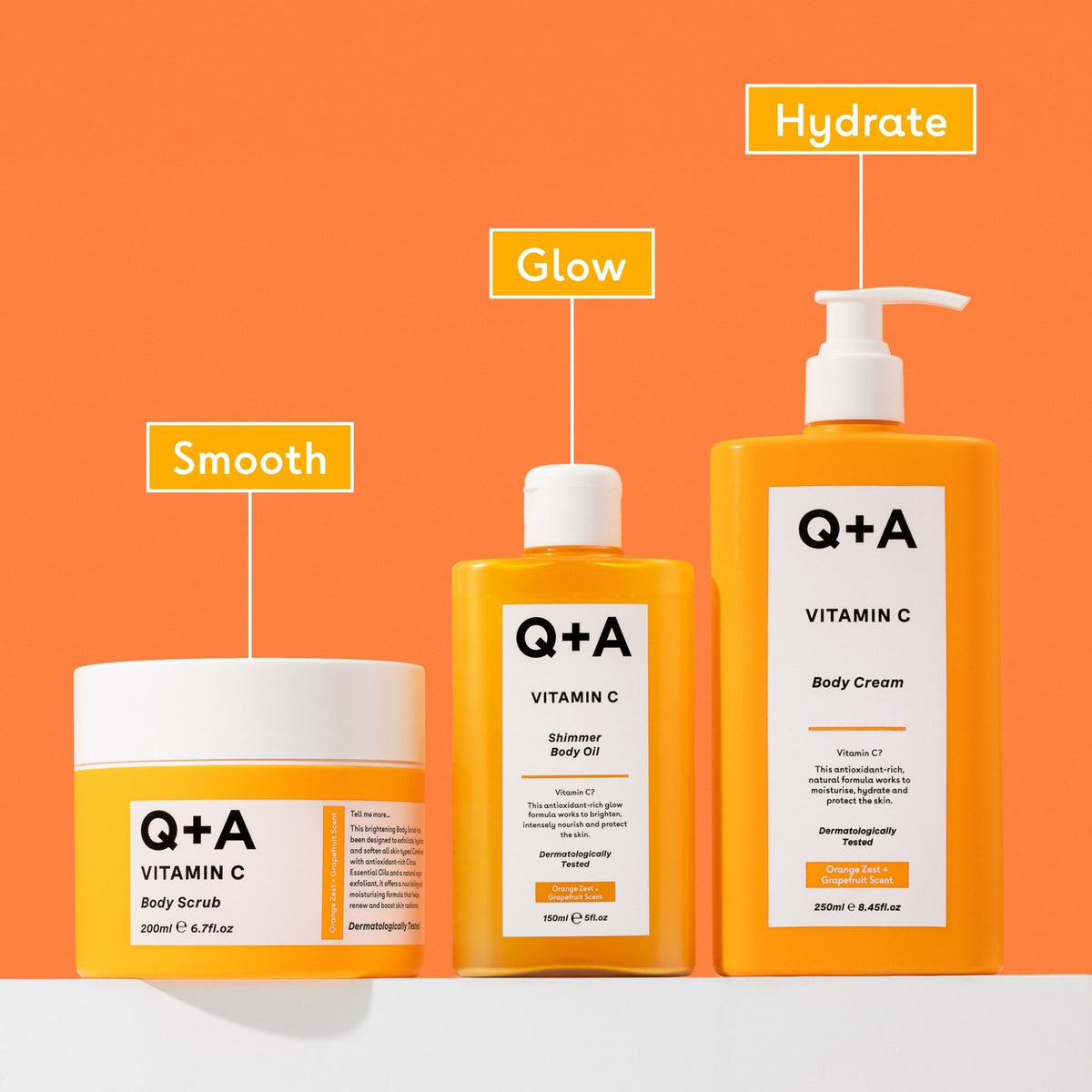 Q+a Vitamin C Body Scrub 250ml
